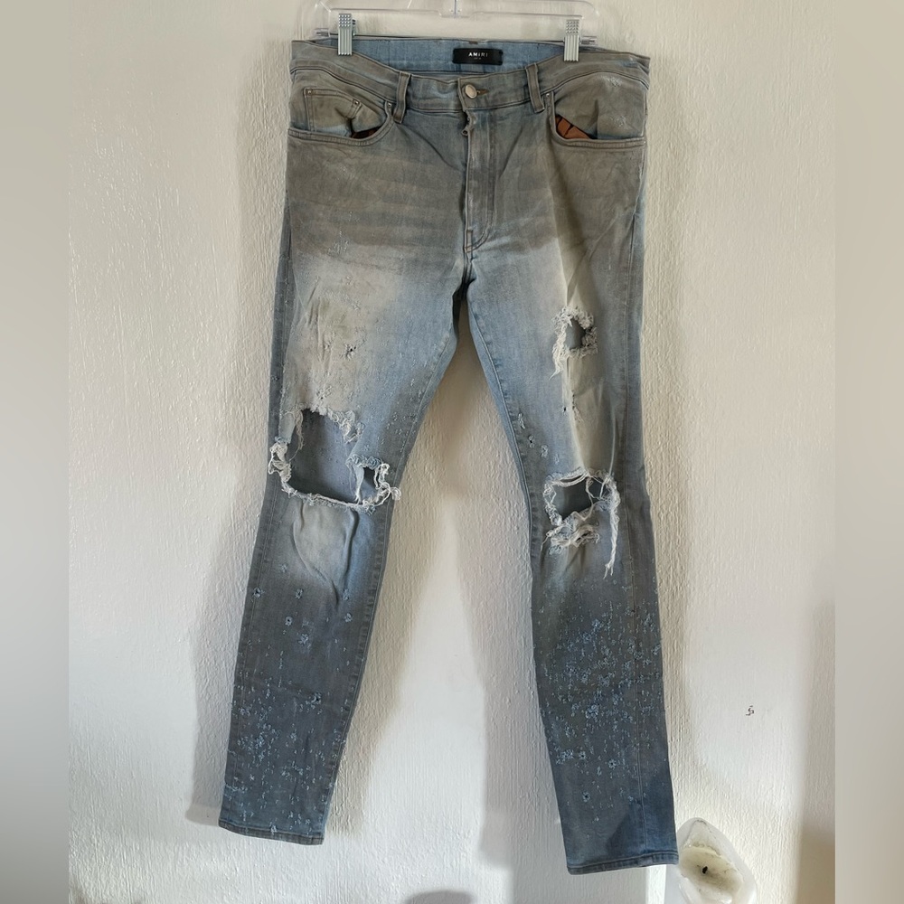 Amiri Waxed Denim Jean